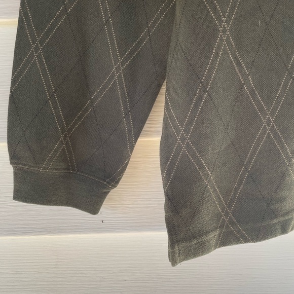 Haggar Argyle Double Jacquard Polo Vine Heather Sz L - Picture 4 of 6
